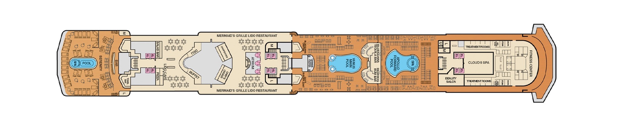 Deck 9 - Lido plan